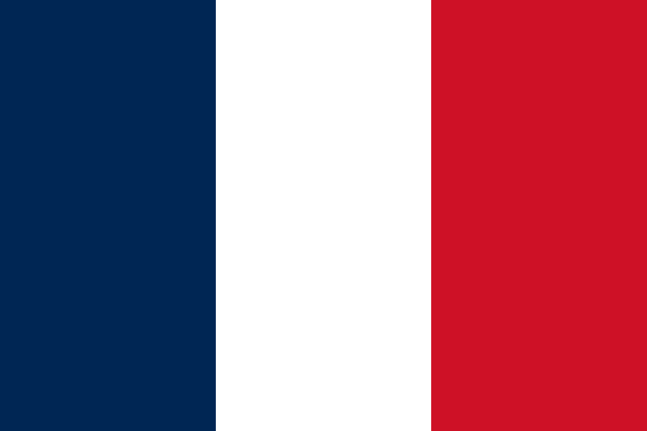 Blue, white and red tricolour adopted in 1794