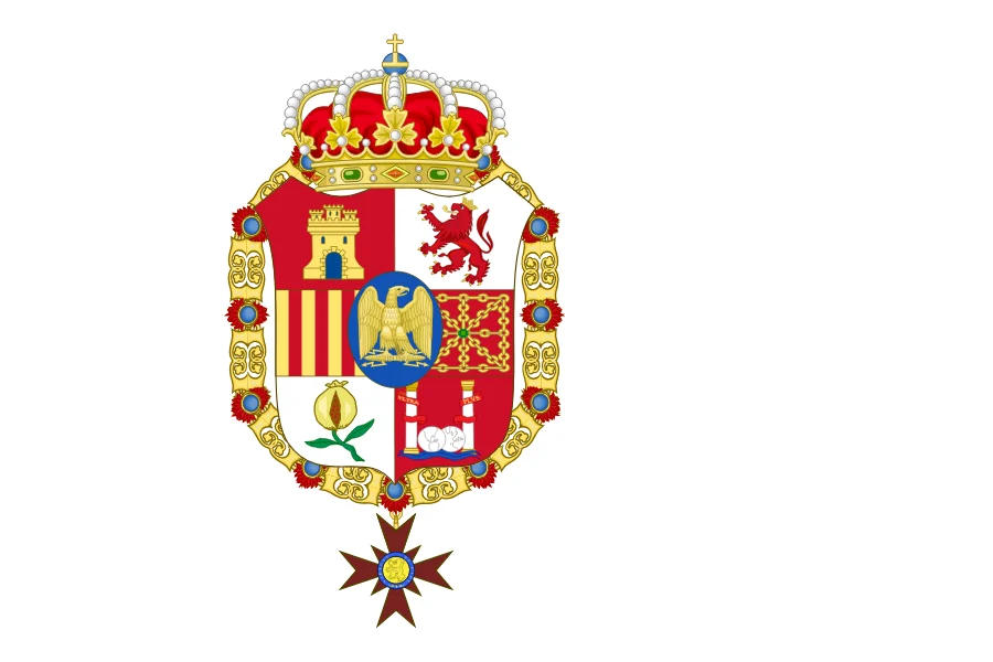 Flag of José Bonaparte: his arms on a white field