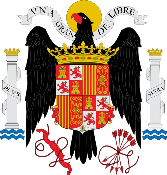 Arms of 1938: the eagle of Saint John with the motto Una, Grande, Libre