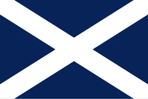 Flag of Tenerife: a white saltire on a navy blue field